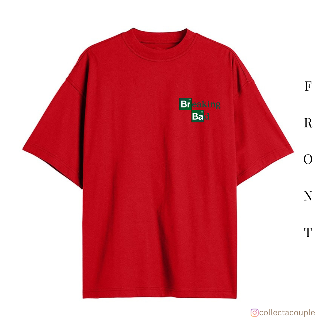 Breaking Bad: Walter and Jesse Illustrated Oversized Unisex T-shirt (front and back print)