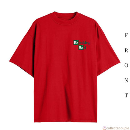 Breaking Bad: Walter and Jesse Illustrated Oversized Unisex T-shirt (front and back print)