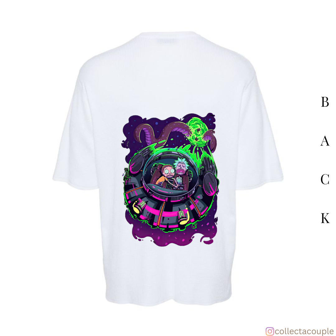 Rick and Morty: Illustrated Oversized Unisex T-shirt (front and back print)