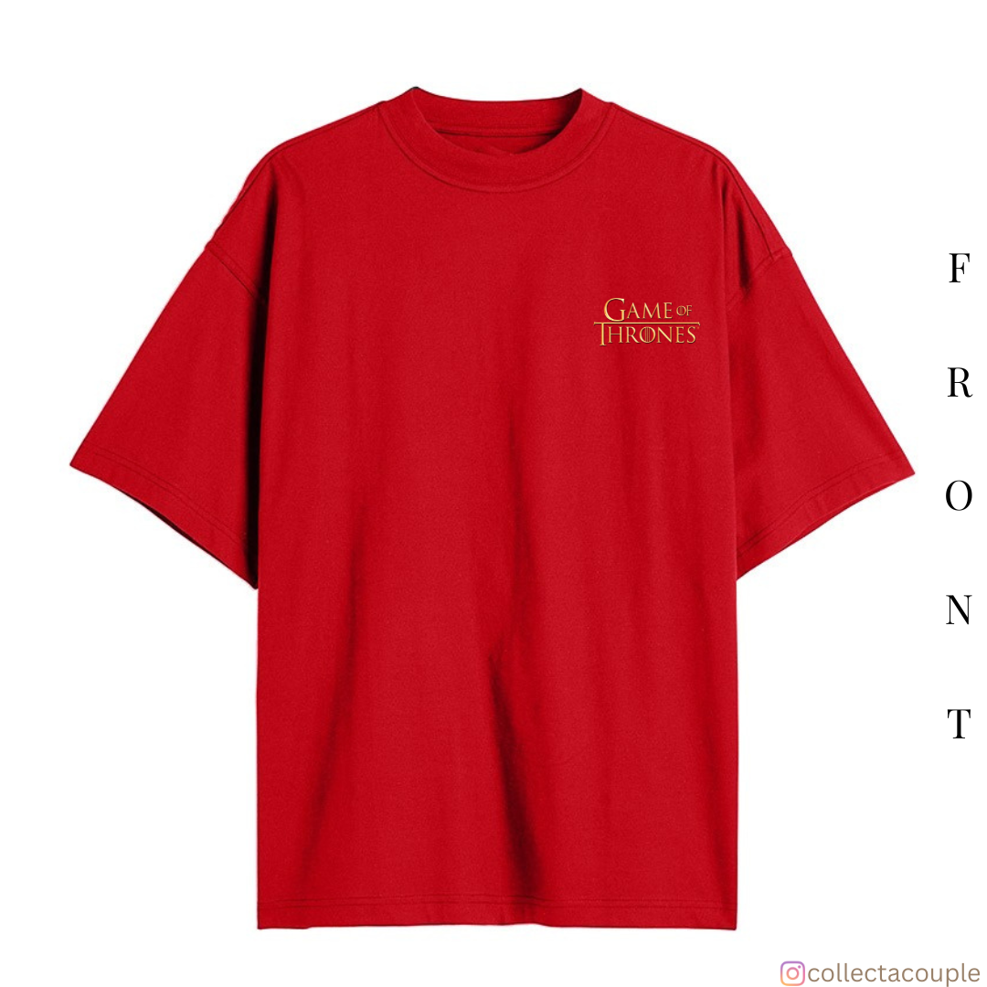 Game of Thrones: Illustration Cast Oversized Unisex T-shirt (front and back print)