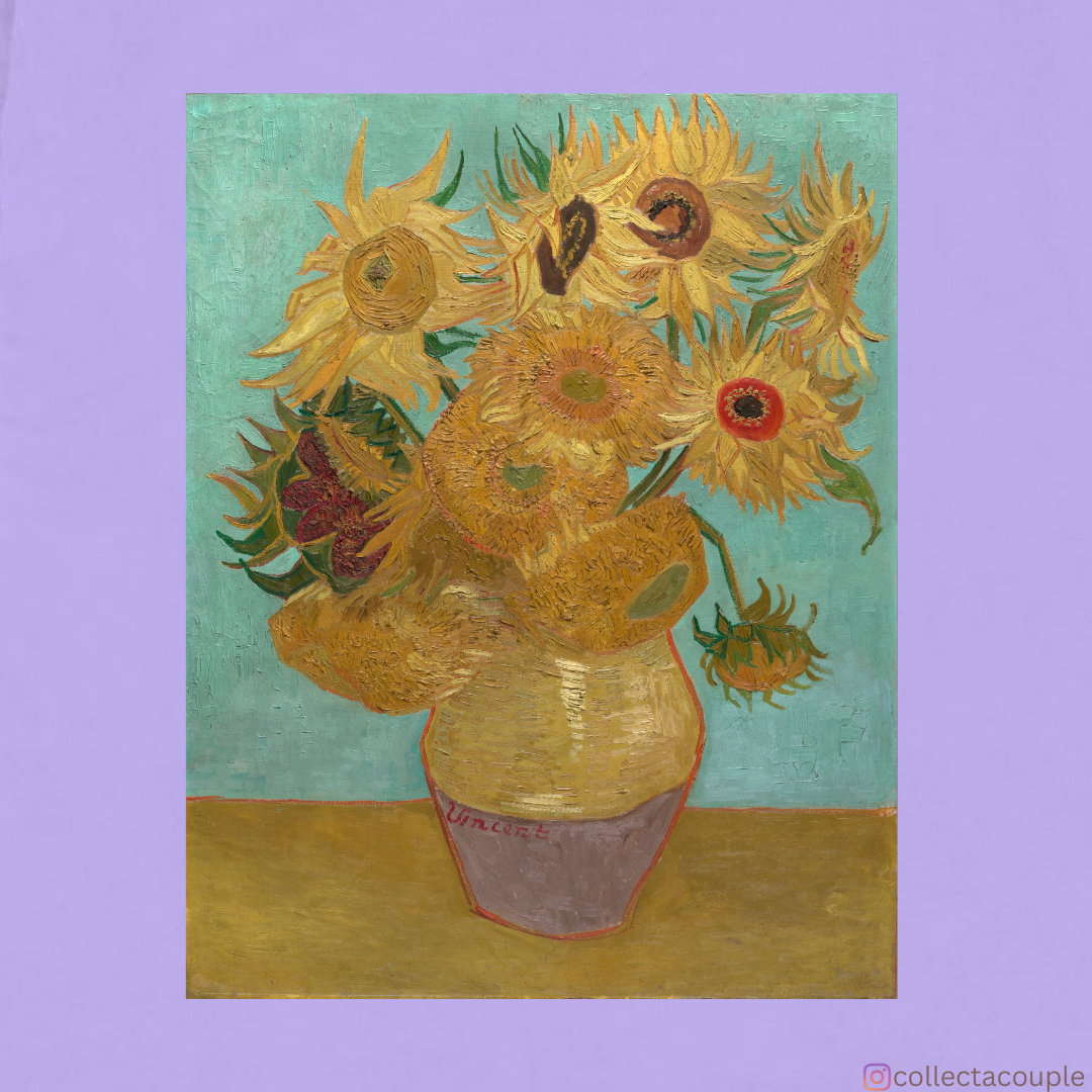 Van Gogh: Sunflowers Oversized Unisex T-shirt (front and back print)
