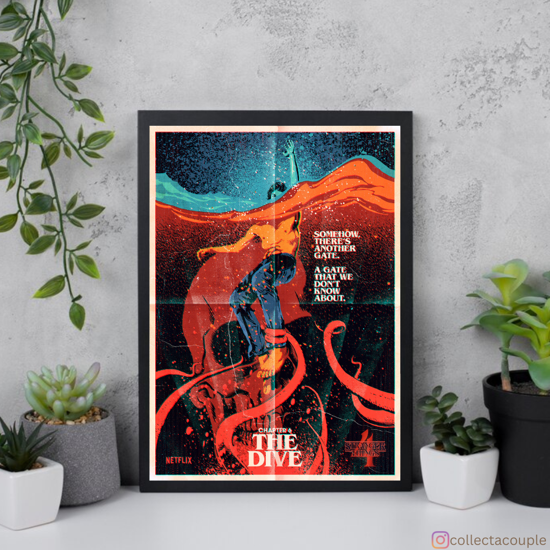 Stranger Things: The Dive Framed Poster