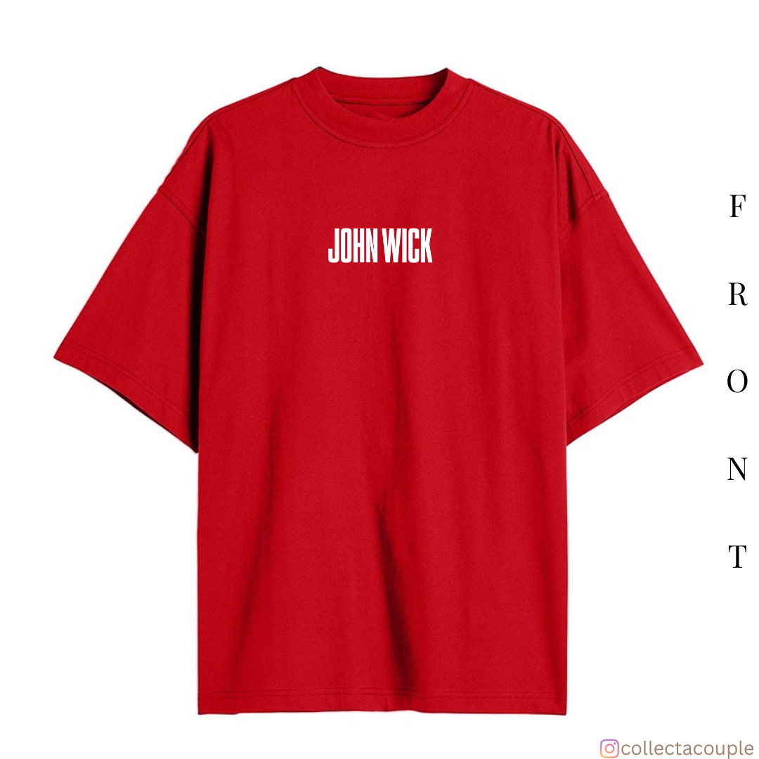 John Wick: Illustrated Oversized Unisex T-shirt (front and back print)