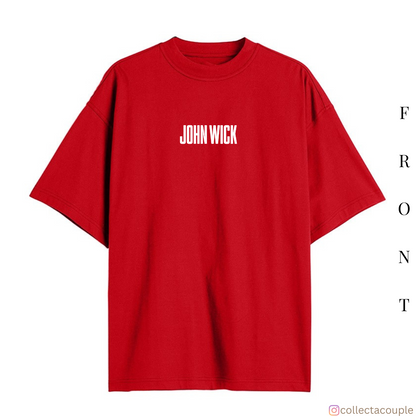 John Wick: Illustrated Oversized Unisex T-shirt (front and back print)