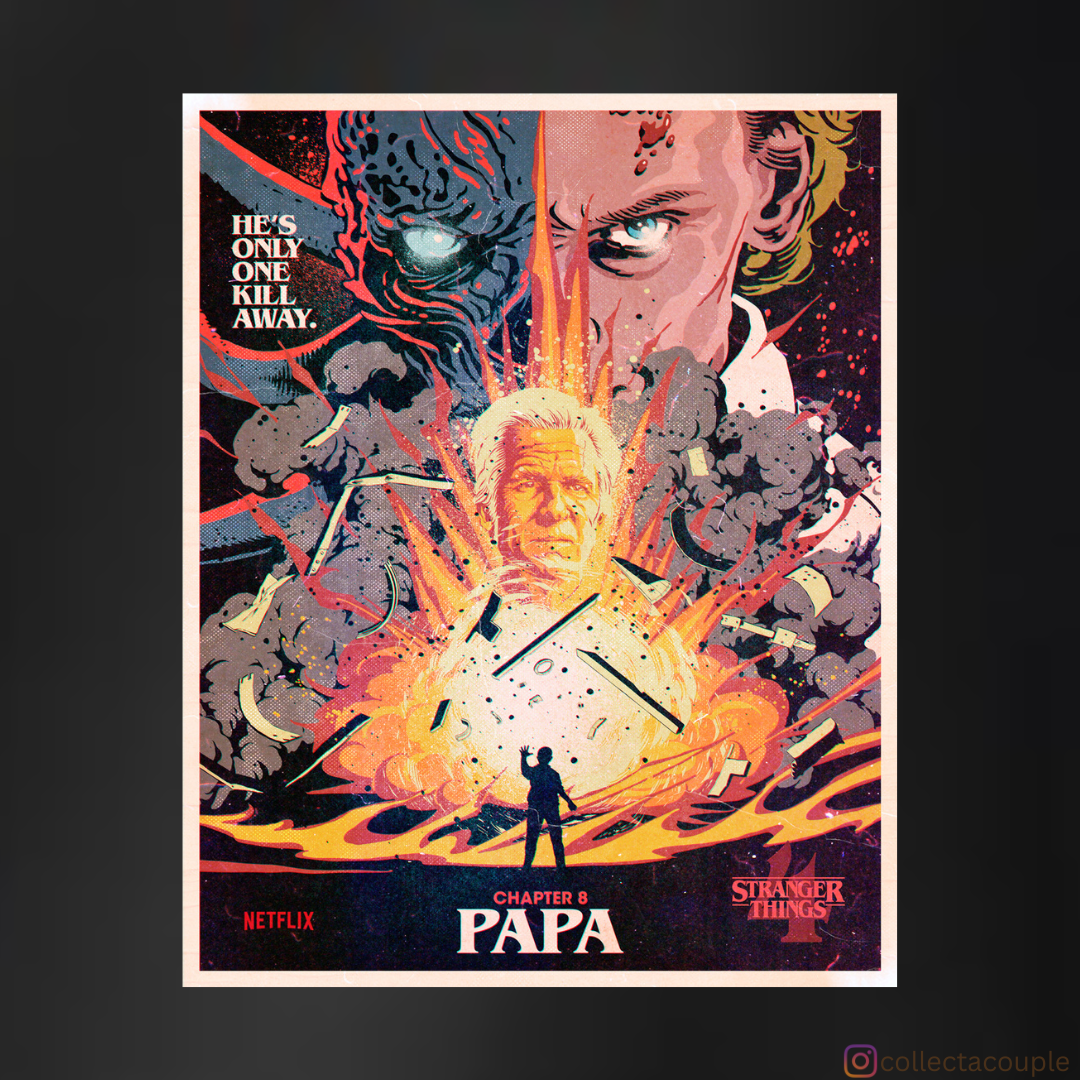 Stranger Things: Papa Unisex Hoodie (front & back print)