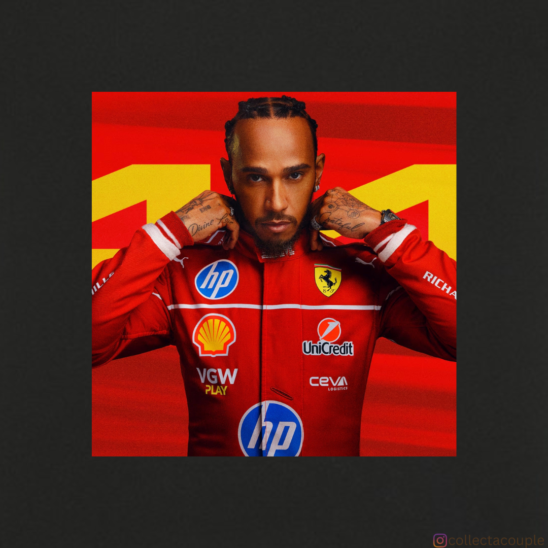 Lewis Hamilton: Ferrari Oversized Unisex T-shirt (front and back print)
