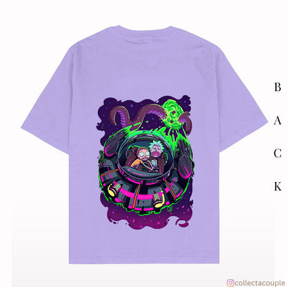 Rick and Morty: Illustrated Oversized Unisex T-shirt (front and back print)