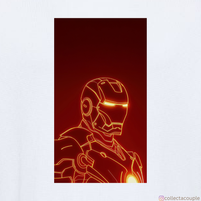 Iron Man: Glow Illustrated Oversized Unisex T-shirt (front and back print)