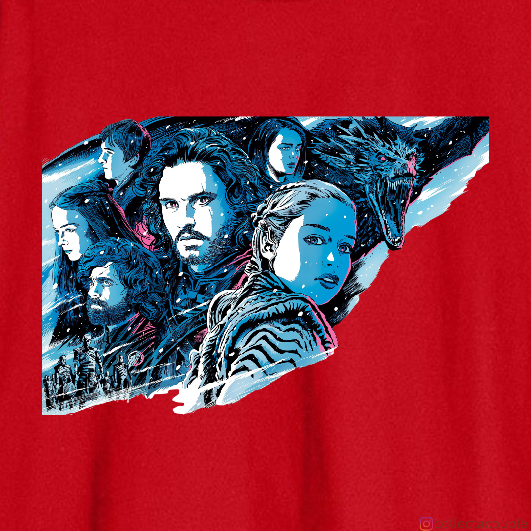 Game of Thrones: Illustration Cast Oversized Unisex T-shirt (front and back print)