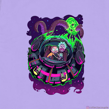 Rick and Morty: Illustrated Oversized Unisex T-shirt (front and back print)