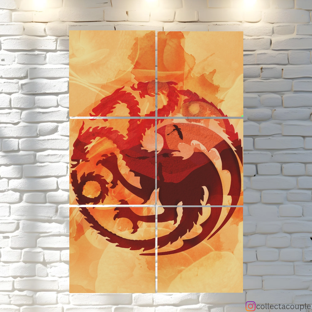 Game of Thrones: Targaryen Aesthetic Fandom Puzzle Board Wall Art
