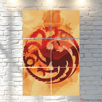 Game of Thrones: Targaryen Aesthetic Fandom Puzzle Board Wall Art