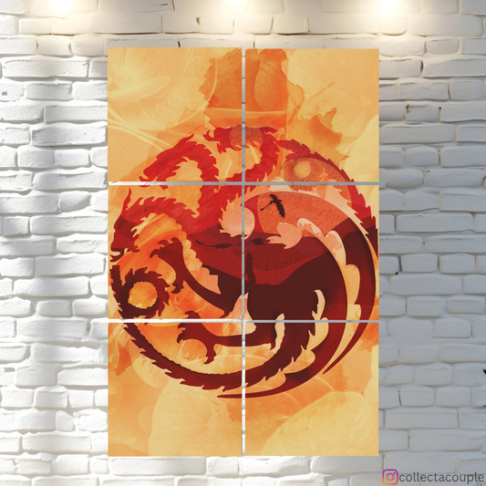 Game of Thrones: Targaryen Aesthetic Fandom Puzzle Board Wall Art